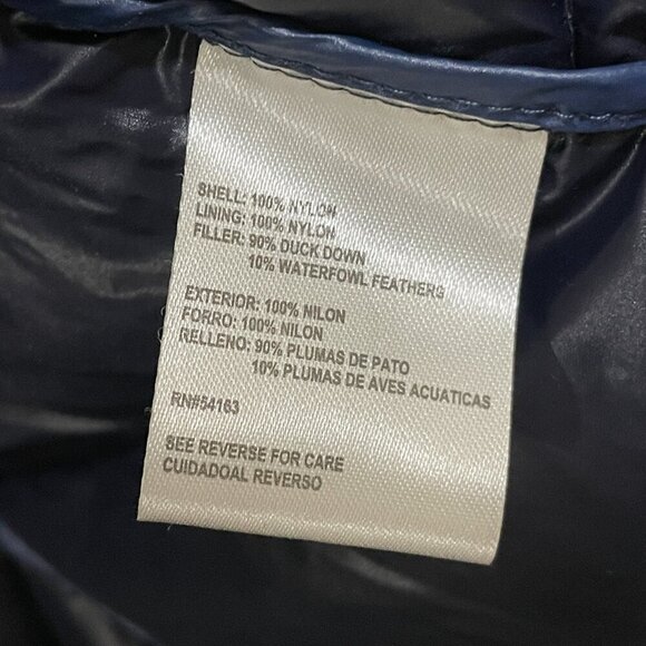 CALVIN KLEIN PACKABLE LIGHTWEIGHT PREMIUM DOWN HOODED COAT DARK BLUE, XL - Picture 13 of 14